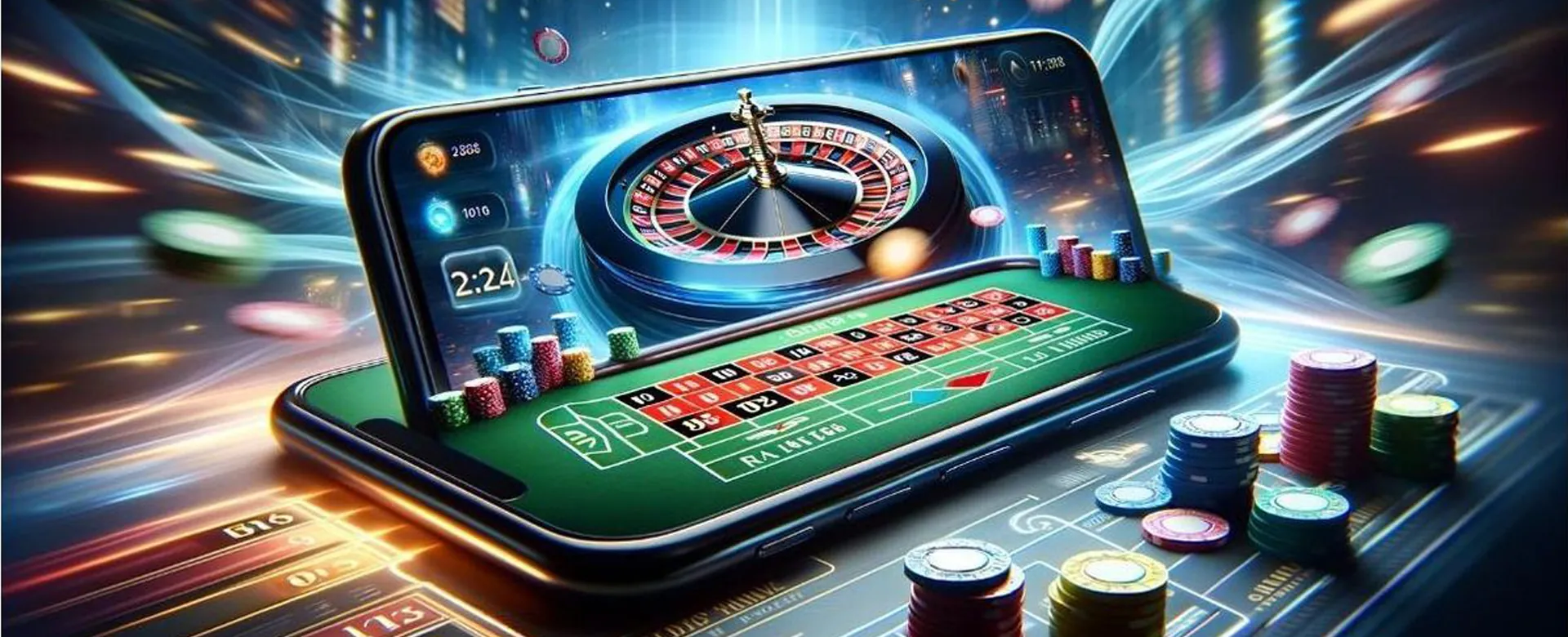 Dynamic background of online casino games and Philippine cityscape